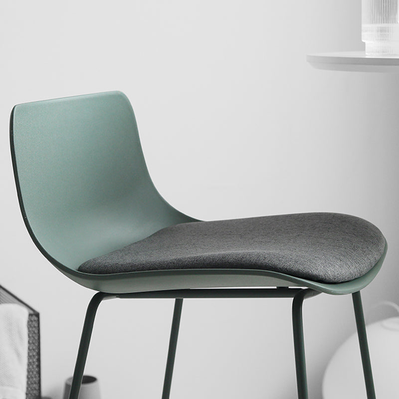 Industrial Indoor Armless Stool Plastic Bar Stool with Upholstered Clearhalo 'Bar Furniture' 'Bar Stools' 'bar_stools' 'furn' 'furn_bar_stools' 'Furniture' 'Kitchen & Dining Furniture' 6473765