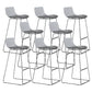 Industrial Indoor Armless Stool Plastic Bar Stool with Upholstered Grey 8 Piece Set Clearhalo 'Bar Furniture' 'Bar Stools' 'bar_stools' 'furn' 'furn_bar_stools' 'Furniture' 'Kitchen & Dining Furniture' 6473770