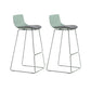 Industrial Indoor Armless Stool Plastic Bar Stool with Upholstered Light Green 2 Piece Set Clearhalo 'Bar Furniture' 'Bar Stools' 'bar_stools' 'furn' 'furn_bar_stools' 'Furniture' 'Kitchen & Dining Furniture' 6473771