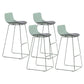 Industrial Indoor Armless Stool Plastic Bar Stool with Upholstered Light Green 4 Piece Set Clearhalo 'Bar Furniture' 'Bar Stools' 'bar_stools' 'furn' 'furn_bar_stools' 'Furniture' 'Kitchen & Dining Furniture' 6473774