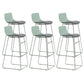 Industrial Indoor Armless Stool Plastic Bar Stool with Upholstered Light Green 6 Piece Set Clearhalo 'Bar Furniture' 'Bar Stools' 'bar_stools' 'furn' 'furn_bar_stools' 'Furniture' 'Kitchen & Dining Furniture' 6473775
