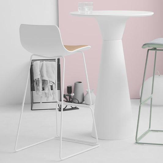 Sgabello da bar in plastica senza braccio interno industriale con imbottito