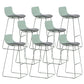 Industrial Indoor Armless Stool Plastic Bar Stool with Upholstered Light Green 8 Piece Set Clearhalo 'Bar Furniture' 'Bar Stools' 'bar_stools' 'furn' 'furn_bar_stools' 'Furniture' 'Kitchen & Dining Furniture' 6473778