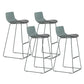 Industrial Indoor Armless Stool Plastic Bar Stool with Upholstered Dark Green 4 Piece Set Clearhalo 'Bar Furniture' 'Bar Stools' 'bar_stools' 'furn' 'furn_bar_stools' 'Furniture' 'Kitchen & Dining Furniture' 6473782