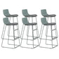 Industrial Indoor Armless Stool Plastic Bar Stool with Upholstered Dark Green 6 Piece Set Clearhalo 'Bar Furniture' 'Bar Stools' 'bar_stools' 'furn' 'furn_bar_stools' 'Furniture' 'Kitchen & Dining Furniture' 6473784
