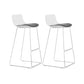 Industrial Indoor Armless Stool Plastic Bar Stool with Upholstered White-Gray 2 Piece Set Clearhalo 'Bar Furniture' 'Bar Stools' 'bar_stools' 'furn' 'furn_bar_stools' 'Furniture' 'Kitchen & Dining Furniture' 6473786