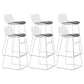 Industrial Indoor Armless Stool Plastic Bar Stool with Upholstered White-Gray 6 Piece Set Clearhalo 'Bar Furniture' 'Bar Stools' 'bar_stools' 'furn' 'furn_bar_stools' 'Furniture' 'Kitchen & Dining Furniture' 6473788