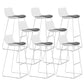 Industrial Indoor Armless Stool Plastic Bar Stool with Upholstered White-Gray 8 Piece Set Clearhalo 'Bar Furniture' 'Bar Stools' 'bar_stools' 'furn' 'furn_bar_stools' 'Furniture' 'Kitchen & Dining Furniture' 6473789