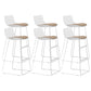 Industrial Indoor Armless Stool Plastic Bar Stool with Upholstered White-Yellow 6 Piece Set Clearhalo 'Bar Furniture' 'Bar Stools' 'bar_stools' 'furn' 'furn_bar_stools' 'Furniture' 'Kitchen & Dining Furniture' 6473792