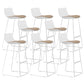 Industrial Indoor Armless Stool Plastic Bar Stool with Upholstered White-Yellow 8 Piece Set Clearhalo 'Bar Furniture' 'Bar Stools' 'bar_stools' 'furn' 'furn_bar_stools' 'Furniture' 'Kitchen & Dining Furniture' 6473793