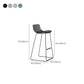 Industrial Indoor Armless Stool Plastic Bar Stool with Upholstered Clearhalo 'Bar Furniture' 'Bar Stools' 'bar_stools' 'furn' 'furn_bar_stools' 'Furniture' 'Kitchen & Dining Furniture' 6473794