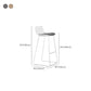 Industrial Indoor Armless Stool Plastic Bar Stool with Upholstered Clearhalo 'Bar Furniture' 'Bar Stools' 'bar_stools' 'furn' 'furn_bar_stools' 'Furniture' 'Kitchen & Dining Furniture' 6473797
