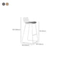 Industrial Indoor Armless Stool Plastic Bar Stool with Upholstered Clearhalo 'Bar Furniture' 'Bar Stools' 'bar_stools' 'furn' 'furn_bar_stools' 'Furniture' 'Kitchen & Dining Furniture' 6473799