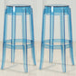 Industrial Backless Round Seat Acrylic Armless Bar Stool for Living Room Blue-Clear 2 Piece Set Bar Stool(30"H) Clearhalo 'Bar Furniture' 'Bar Stools' 'bar_stools' 'furn' 'furn_bar_stools' 'Furniture' 'Kitchen & Dining Furniture' 6473834
