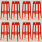 Industrial Backless Round Seat Acrylic Armless Bar Stool for Living Room Clear-Red 8 Piece Set Bar Stool(30"H) Clearhalo 'Bar Furniture' 'Bar Stools' 'bar_stools' 'furn' 'furn_bar_stools' 'Furniture' 'Kitchen & Dining Furniture' 6473846