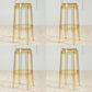 Industrial Backless Round Seat Acrylic Armless Bar Stool for Living Room Clear Yellow 4 Piece Set Bar Stool(30"H) Clearhalo 'Bar Furniture' 'Bar Stools' 'bar_stools' 'furn' 'furn_bar_stools' 'Furniture' 'Kitchen & Dining Furniture' 6473849