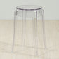 Industrial Backless Round Seat Acrylic Armless Bar Stool for Living Room Clear 1 Piece Short Stool(18"H) Clearhalo 'Bar Furniture' 'Bar Stools' 'bar_stools' 'furn' 'furn_bar_stools' 'Furniture' 'Kitchen & Dining Furniture' 6473852