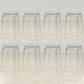 Industrial Backless Round Seat Acrylic Armless Bar Stool for Living Room Clear 8 Piece Set Short Stool(18"H) Clearhalo 'Bar Furniture' 'Bar Stools' 'bar_stools' 'furn' 'furn_bar_stools' 'Furniture' 'Kitchen & Dining Furniture' 6473856