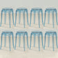Industrial Backless Round Seat Acrylic Armless Bar Stool for Living Room Blue-Clear 8 Piece Set Short Stool(18"H) Clearhalo 'Bar Furniture' 'Bar Stools' 'bar_stools' 'furn' 'furn_bar_stools' 'Furniture' 'Kitchen & Dining Furniture' 6473861