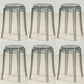 Industrial Backless Round Seat Acrylic Armless Bar Stool for Living Room Gray-Clear 6 Piece Set Short Stool(18"H) Clearhalo 'Bar Furniture' 'Bar Stools' 'bar_stools' 'furn' 'furn_bar_stools' 'Furniture' 'Kitchen & Dining Furniture' 6473865