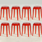 Industrial Backless Round Seat Acrylic Armless Bar Stool for Living Room Clear-Red 8 Piece Set Short Stool(18"H) Clearhalo 'Bar Furniture' 'Bar Stools' 'bar_stools' 'furn' 'furn_bar_stools' 'Furniture' 'Kitchen & Dining Furniture' 6473871