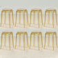 Industrial Backless Round Seat Acrylic Armless Bar Stool for Living Room Clear Yellow 8 Piece Set Short Stool(18"H) Clearhalo 'Bar Furniture' 'Bar Stools' 'bar_stools' 'furn' 'furn_bar_stools' 'Furniture' 'Kitchen & Dining Furniture' 6473876