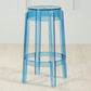Industrial Backless Round Seat Acrylic Armless Bar Stool for Living Room Blue-Clear 1 Piece Counter Stool(26"H) Clearhalo 'Bar Furniture' 'Bar Stools' 'bar_stools' 'furn' 'furn_bar_stools' 'Furniture' 'Kitchen & Dining Furniture' 6473877