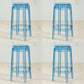 Industrial Backless Round Seat Acrylic Armless Bar Stool for Living Room Blue-Clear 4 Piece Set Counter Stool(26"H) Clearhalo 'Bar Furniture' 'Bar Stools' 'bar_stools' 'furn' 'furn_bar_stools' 'Furniture' 'Kitchen & Dining Furniture' 6473879
