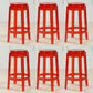 Industrial Backless Round Seat Acrylic Armless Bar Stool for Living Room Clear-Red 6 Piece Set Counter Stool(26"H) Clearhalo 'Bar Furniture' 'Bar Stools' 'bar_stools' 'furn' 'furn_bar_stools' 'Furniture' 'Kitchen & Dining Furniture' 6473885