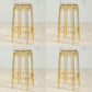 Industrial Backless Round Seat Acrylic Armless Bar Stool for Living Room Clear Yellow 4 Piece Set Counter Stool(26"H) Clearhalo 'Bar Furniture' 'Bar Stools' 'bar_stools' 'furn' 'furn_bar_stools' 'Furniture' 'Kitchen & Dining Furniture' 6473889
