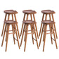 Industrial Armless Bar Stools Solid Wood Dining Stool with Footrest 6 Piece Set Clearhalo 'Bar Furniture' 'Bar Stools' 'bar_stools' 'furn' 'furn_bar_stools' 'Furniture' 'Kitchen & Dining Furniture' 6473952