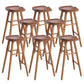 Industrial Armless Bar Stools Solid Wood Dining Stool with Footrest 8 Piece Set Clearhalo 'Bar Furniture' 'Bar Stools' 'bar_stools' 'furn' 'furn_bar_stools' 'Furniture' 'Kitchen & Dining Furniture' 6473954