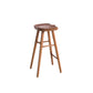 Industrial Armless Bar Stools Solid Wood Dining Stool with Footrest Clearhalo 'Bar Furniture' 'Bar Stools' 'bar_stools' 'furn' 'furn_bar_stools' 'Furniture' 'Kitchen & Dining Furniture' 6473956