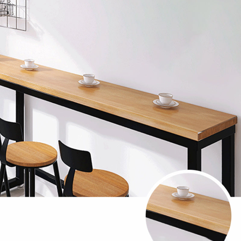Industrial Bar Table Bar Height Rectangle Solid Wood Pub Table for Home Clearhalo 'Bar Furniture' 'Bar Tables' 'bar_tables' 'furn' 'furn_bar_tables' 'Furniture' 'Kitchen & Dining Furniture' 6473966