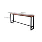 Mesa rectangular negra con altura de barra, mesa de pub tipo bistró con tapa de madera maciza