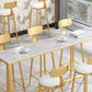 Modern Bar Height Table Metal Base Bistro Pub Table for Patio Use Clearhalo 'Bar Furniture' 'Bar Tables' 'bar_tables' 'furn' 'furn_bar_tables' 'Furniture' 'Kitchen & Dining Furniture' 6474041
