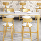 Modern Bar Height Table Metal Base Bistro Pub Table for Patio Use Clearhalo 'Bar Furniture' 'Bar Tables' 'bar_tables' 'furn' 'furn_bar_tables' 'Furniture' 'Kitchen & Dining Furniture' 6474043