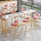 Modern Bar Height Table Metal Base Bistro Pub Table for Patio Use Clearhalo 'Bar Furniture' 'Bar Tables' 'bar_tables' 'furn' 'furn_bar_tables' 'Furniture' 'Kitchen & Dining Furniture' 6474045