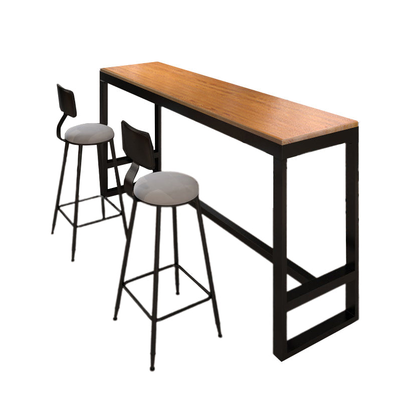 Modern Bar Height Table Metal Base Bistro Pub Table for Patio Use Clearhalo 'Bar Furniture' 'Bar Tables' 'bar_tables' 'furn' 'furn_bar_tables' 'Furniture' 'Kitchen & Dining Furniture' 6474046