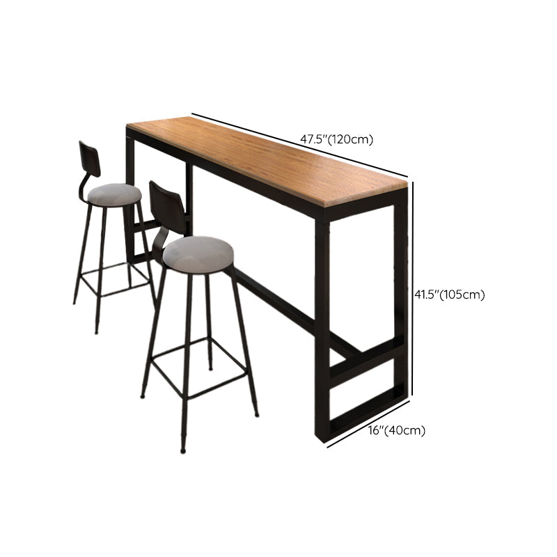 Modern Bar Height Table Metal Base Bistro Pub Table for Patio Use Clearhalo 'Bar Furniture' 'Bar Tables' 'bar_tables' 'furn' 'furn_bar_tables' 'Furniture' 'Kitchen & Dining Furniture' 6474062