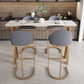 Glam Bar-height Table Faux Marble Top Bistro Pub Table with Gold Base Clearhalo 'Bar Furniture' 'Bar Tables' 'bar_tables' 'furn' 'furn_bar_tables' 'Furniture' 'Kitchen & Dining Furniture' 6474083