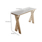 Glam Bar-height Table Faux Marble Top Bistro Pub Table with Gold Base Clearhalo 'Bar Furniture' 'Bar Tables' 'bar_tables' 'furn' 'furn_bar_tables' 'Furniture' 'Kitchen & Dining Furniture' 6474086