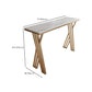 Glam Bar-height Table Faux Marble Top Bistro Pub Table with Gold Base Clearhalo 'Bar Furniture' 'Bar Tables' 'bar_tables' 'furn' 'furn_bar_tables' 'Furniture' 'Kitchen & Dining Furniture' 6474089