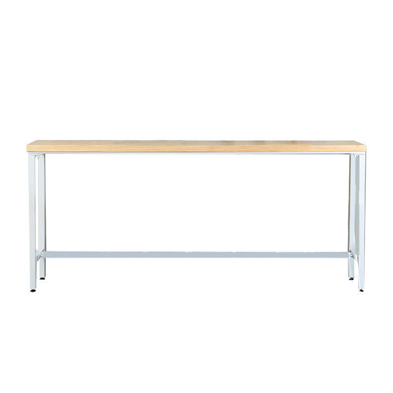 Modern Style Rectangle Bar Table Solid Wood Trestle Base Bar Dining Table Clearhalo 'Bar Furniture' 'Bar Tables' 'bar_tables' 'furn' 'furn_bar_tables' 'Furniture' 'Kitchen & Dining Furniture' 6474115