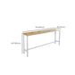 Modern Style Rectangle Bar Table Solid Wood Trestle Base Bar Dining Table Clearhalo 'Bar Furniture' 'Bar Tables' 'bar_tables' 'furn' 'furn_bar_tables' 'Furniture' 'Kitchen & Dining Furniture' 6474121