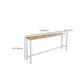 Modern Style Rectangle Bar Table Solid Wood Trestle Base Bar Dining Table Clearhalo 'Bar Furniture' 'Bar Tables' 'bar_tables' 'furn' 'furn_bar_tables' 'Furniture' 'Kitchen & Dining Furniture' 6474122