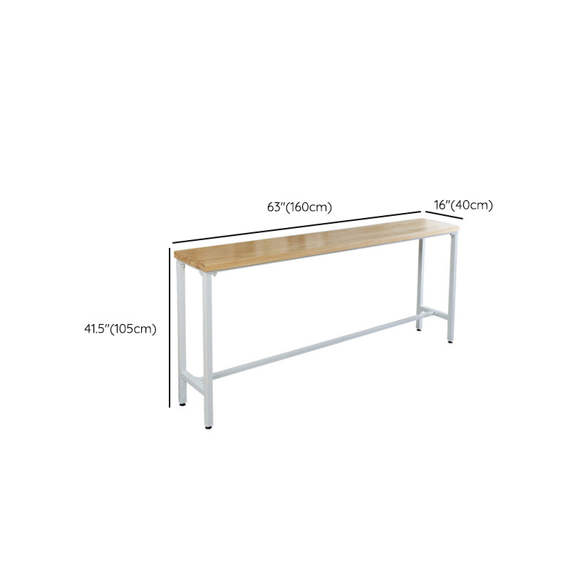 Modern Style Rectangle Bar Table Solid Wood Trestle Base Bar Dining Table Clearhalo 'Bar Furniture' 'Bar Tables' 'bar_tables' 'furn' 'furn_bar_tables' 'Furniture' 'Kitchen & Dining Furniture' 6474123