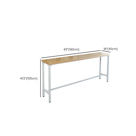 Modern Style Rectangle Bar Table Solid Wood Trestle Base Bar Dining Table Clearhalo 'Bar Furniture' 'Bar Tables' 'bar_tables' 'furn' 'furn_bar_tables' 'Furniture' 'Kitchen & Dining Furniture' 6474123