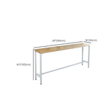 Modern Style Rectangle Bar Table Solid Wood Trestle Base Bar Dining Table Clearhalo 'Bar Furniture' 'Bar Tables' 'bar_tables' 'furn' 'furn_bar_tables' 'Furniture' 'Kitchen & Dining Furniture' 6474123