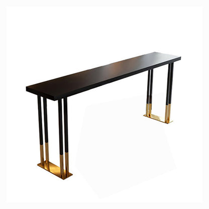 Glam Bar Height Table Solid Wood Top Bistro Bar Table for Patio Use Without Chairs Clearhalo 'Bar Furniture' 'Bar Tables' 'bar_tables' 'furn' 'furn_bar_tables' 'Furniture' 'Kitchen & Dining Furniture' 6474141
